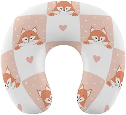 Fox fox Pattern Pattern Travel Neck travesseiro macio em forma de U travesseiro lavável travesseiro lavável para o escritório em casa