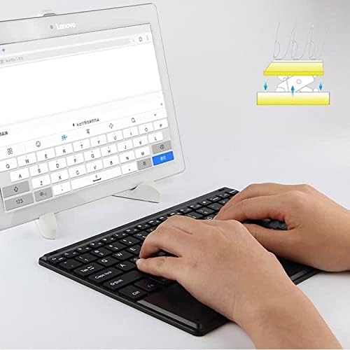 Teclado de ondas de caixa compatível com Dell Inspiron 7000 2-1-teclado Bluetooth Slimkeys com trackpad,
