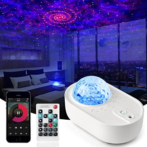 Projector Star 3 em 1 Galaxy Night Light Projector com ruído branco e alto -falante Bluetooth para