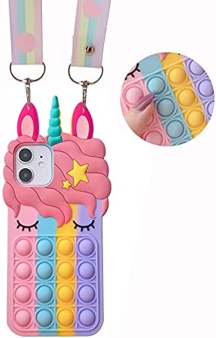 Caso da MME Fidget para iPhone - capa de silicone suave e divertido para meninas para crianças, personagem