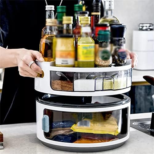Ppggz rotação de cozinha giration rack vinagre molho de molho de garrafa rack de armazenamento de garrafas de condimentos multi-camada
