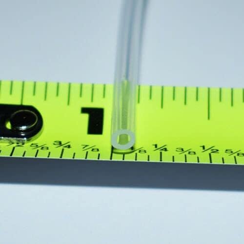 1/16 polegadas ID x 1/8 polegadas O.D. Silicone com cura de platina ultra clara de 10 pés de platina