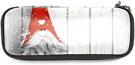 Caixa de lápis Guerotkr, bolsa de lápis, bolsa de lápis, estética de bolsa de lápis, gnomos de Natal padrão de flocos de neve