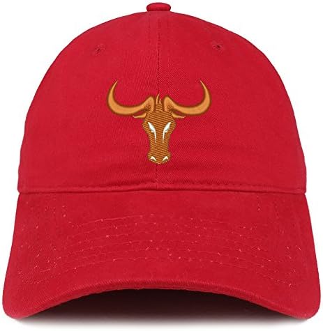 Trendy Apparel Shop Texas Bull Head Bordoused Cotton Pai Hat