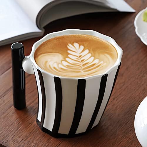 Caneca de café odiincy, canecas de café estéticas feitas à mão presentes legais para amantes de café, xícara de