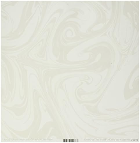 American Crafts Cardstock Marshmallow mármore 12x12 por Bazzill, 12 x 12