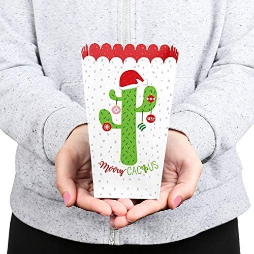 Big Dot of Happiness Merry Cactus - Cacto de Natal Favor Favor Favor Favor Favor de Pipoca - Conjunto de 12