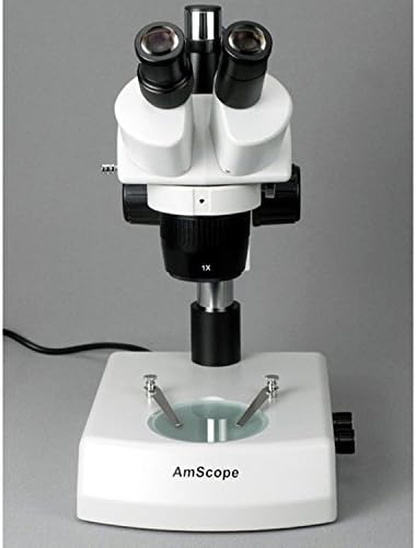 Microscópio estéreo trinocular SW-2T13Y AMSCOPE, oculares WH10X, ampliação 10x/15x/30x/45x, objetiva