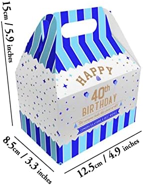 Bang Tidy Roupas 40º aniversário Caixas de favor para guloseimas ou presentes - papelão 12,5 x 8,5 x 15