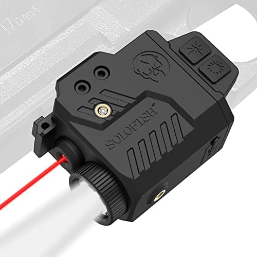 Solofish 700 lumens pistola laser leve combinação, estroboscópio e função de memória para laser vermelho/azul