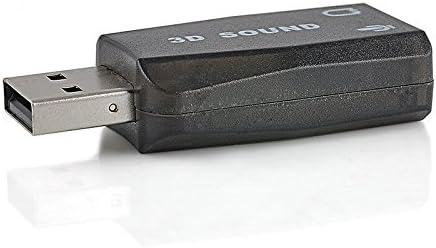 Vizgiz 3 pacote Adaptador de som USB Adaptador 5.1 Canal 3D USB externo a 3,5 mm 1/8 Jack de áudio