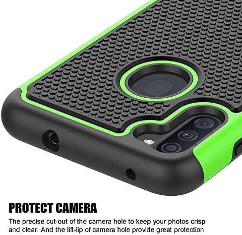 Capa de capa de telefone à prova de choque do Syoner para Samsung Galaxy A11 [verde]