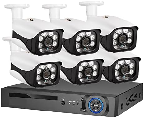 Monitoramento de vídeo Sistema de câmera de 8MP 4K Poe NVR Kit de vigilância de vídeo ao ar livre Câmera de