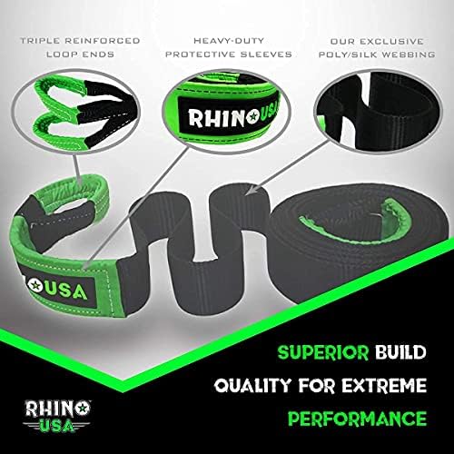 Rhino USA Bundle - Recuperação de reboque + hackle hitch + bolsa de armazenamento de engrenagem