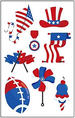 Adesivos de tatuagem do dia da independência adesivos de decoração adesivos patrióticos decorações de festas