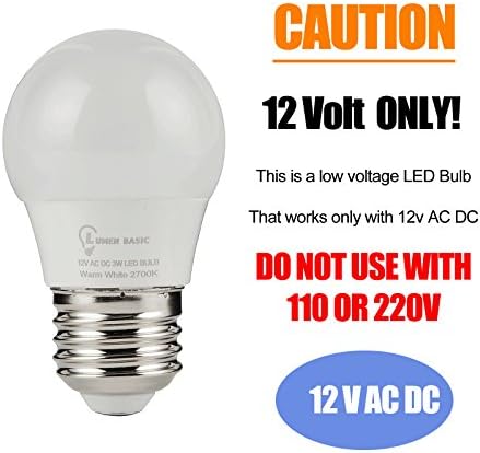 Lumenbasic 12 V lâmpadas LED E26 E27 12VDC 12VAC Bulbos de baixa tensão Edison AC DC parafuso