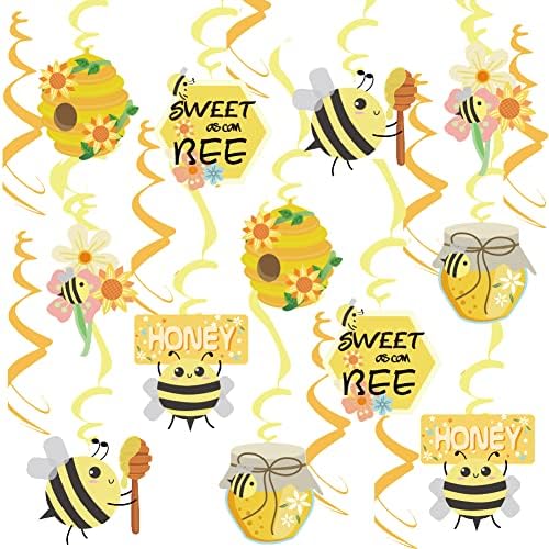 Decorações do dia de mel Decorações Bumble Bee pendurado Swirl Sweet, como pode ser transmissor de batedores