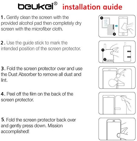 Beukei Compatível para Alcatel TCL A3X Protetor de tela Temperado por vidro, sensível ao toque, amigável de casos,