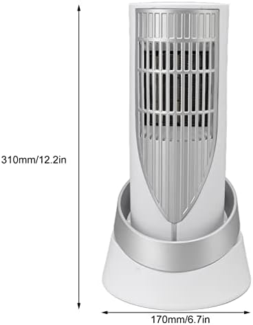 Aquecedor de ar da mesa, torre de aquecimento de 2 velocidades, silencioso 110V-220V