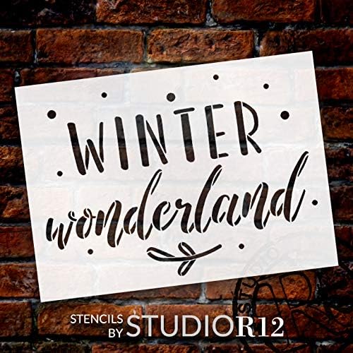 Estêncil no país das maravilhas do inverno por Studior12 | DIY Férias de Natal Mistleto Decoração