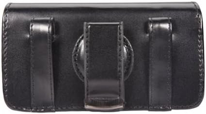 Premium Black Horizontal Leather Lateral Caixa Caixa Caixa de Caixa Com Clipe de Correia Giratória Para T-Mobile