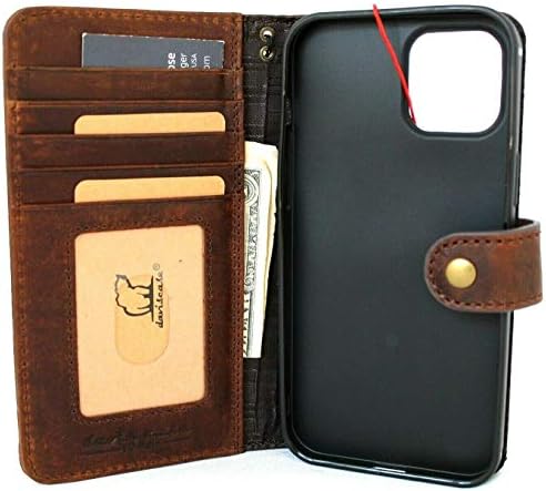 JAFO Genuine Full Soft Leather Caso para iPhone 14 Pro Max Book Handmade Id Walk Wallet vintage Retro