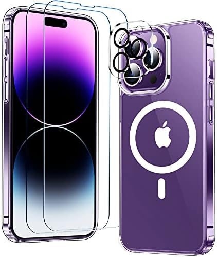 Caso magnético de Temdan para o iPhone 14 Pro Max Case, [compatível com MagSafe] [não amarelecimento] [2