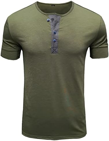 Jaquetas de Natal de Wybaxz para masculino de botão de manga curta redonda cor de baixo para baixo color masculina pescoço e camisa Blusa de verão