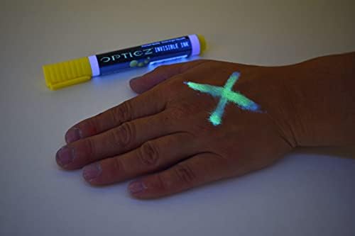 Opticz UV Blacklight Reactive Grande Dica Invisível Marcador de tinta, amarelo