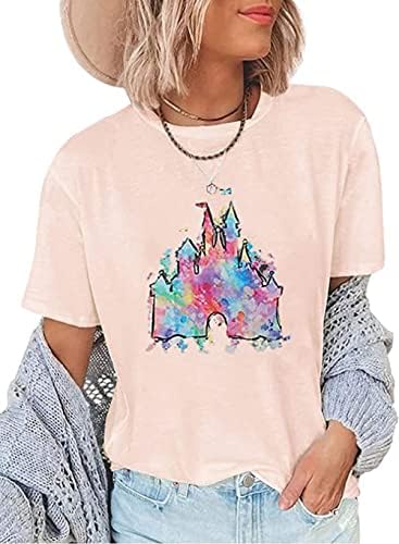 Holiday fofo engraçado Camisa feminina letra impressão Trip toups tops férias gráficas casuais casuais de