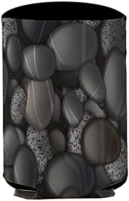 Café Black Pebble Stones Reutiliza Sleeves Iced Coffee Isoled Cup Holder com padrão fofo para bebidas
