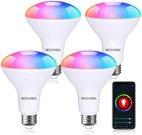 Lâmpadas LED de Mochiba Smart Wi-Fi, compatíveis com Alexa e Assistente de Home do Google, Music