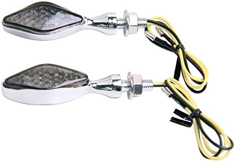 Motortogo Chrome Short Mini LED Turn Signal Lights Indicadores Blinkers compatíveis para 2010 Kawasaki Ninja