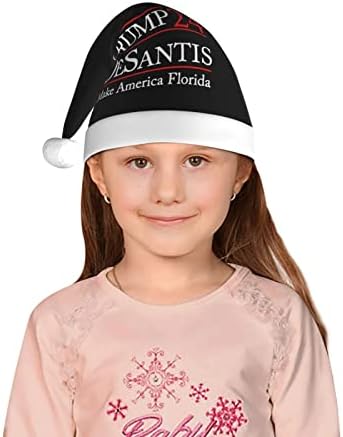 CXXYJYJ Trump DeSantis Make America Florida Santa Hat para crianças Chapéus de Natal Chapé