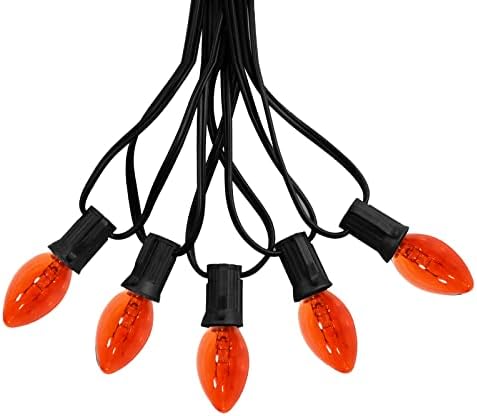 Bulbos de substituição de pacote de 25 pacotes chyparty - lâmpadas laranja incandescentes de 5w, base E12, lâmpadas