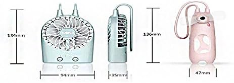 Dulplay Mini USB Fan, fã de fã pessoal Mini fã de mão, iluminação LED, resfriamento do aluno resfriamento USB