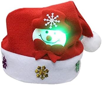 chapéus de Natal da CCCY, chapéus de Papai Noel, chapéus de Natal para adultos unissex, chapéus vermelhos com LEDs, para toda a família