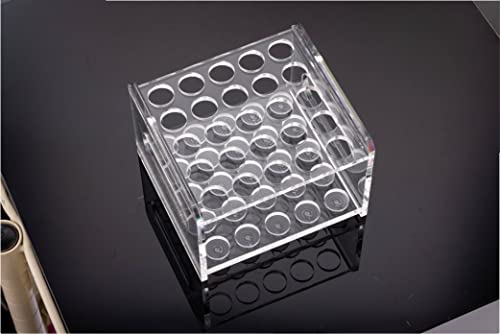 Ackers transparentes de tubo de teste acrílico, capacidade de 8, 0,7 “orifícios para tubos de teste de 10