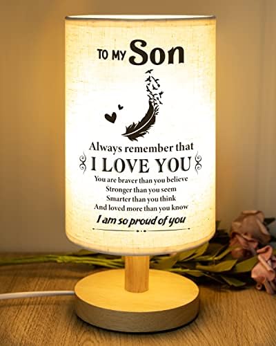 Presentes de Souhoney para filho para mamãe pai- Lâmpada de mesa de madeira para leitura sala de estar