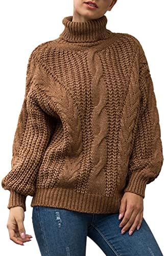 Autumn Women Knitwear Feminino Feminino Twist grossa Twist Alto suéter de algodão sobre suéteres sobre suéteres