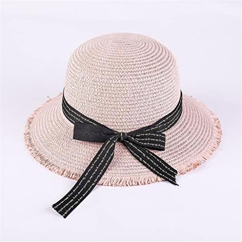 Adquirir chapéu de palha de arco mulheres grandes largura chapéu de praia chapéu sol dobrável bloqueio