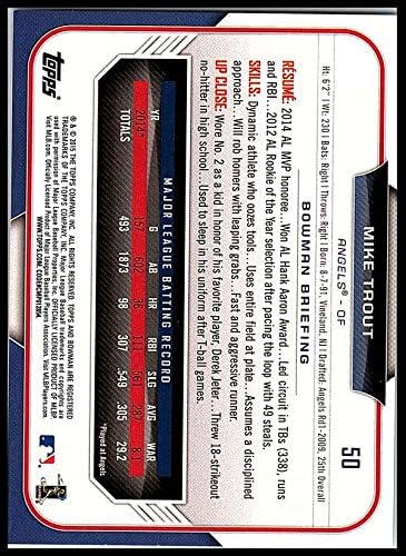 2015 Bowman 50 Mike Trout Angels MLB Baseball Card NM-MT