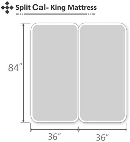 Conjunto de lençóis divididos folhas king split da Califórnia para camas ajustáveis ​​ de
