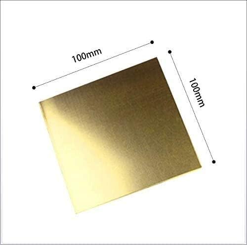 Folha de latão de Huilun pura chapa de cobre metal espessura -largura: 100 mm Comprimento: pratos de latão