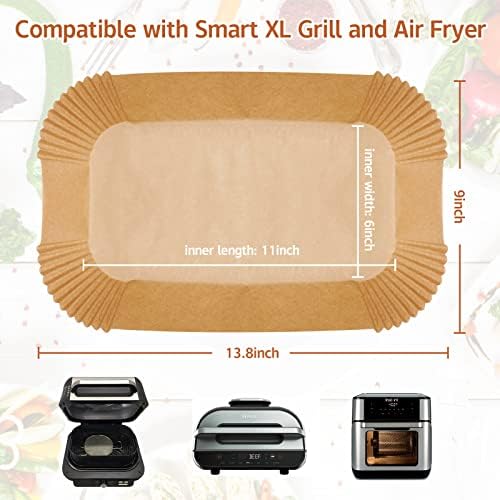 Air Fryer Liners Ninja Foodi Grill XL Acessórios para Ninja Smart XL Air Fryer, Lineador de papel descartável de