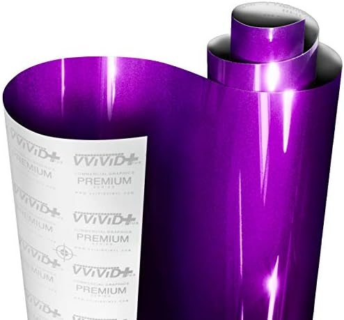 VVivid+ Ultra Gloss Candy Purple Vinyl Wrap Premium Paint Substitui