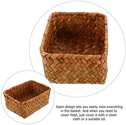 Zerodeko tecida cesto de vime de tecido artesanal, cesto de armazenamento aberto