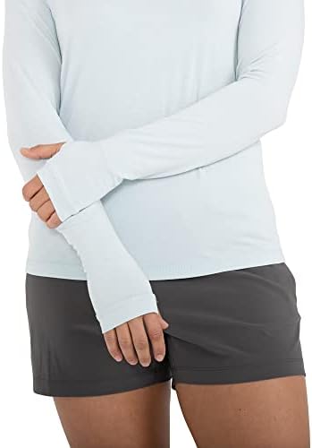 Camisa de manga longa de manga longa para feminino de mosca grátis - camisa de desempenho de desempenho