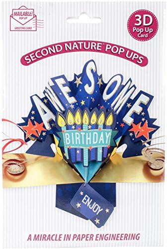 Second Nature Awesome Birthday com velas pop -up Cartão - POP128