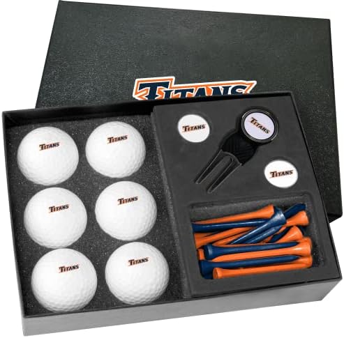 Golfballs.com Classic Cal State Fullerton Titans Meia dúzia de presentes com ferramenta de Divot